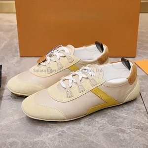 Nouvelle collection Printemps-Été 2026 : Ballerines décontractées polyvalentes, légères, à enfiler, en cuir véritable, semelle extérieure en caoutchouc, pour la marche, modèle de créateur - Product Image 1