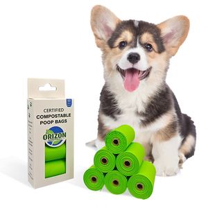 Bolsas Biodegradables y Compostables para Excremento de Perro, Hechas de Almidón de Maíz, Ecológicas y Sostenibles, con Aroma - Product Image 1