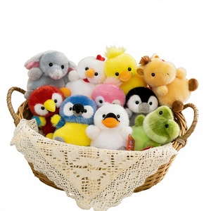 Porte-clés en peluche série Bean Bag 13 cm, mignon canard et grenouille en peluche, breloque de sac, cadeau d'anniversaire pour enfants, vente en gros et au détail - Product Image 1