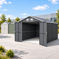 Abri de jardin extérieur en métal, abri de voiture en acier galvanisé avec portes doubles, approvisionnement OEM, abri préfabriqué, commande en gros