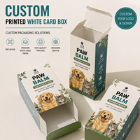 Petite boîte en carton à extrémité repliée pour emballage de baume pour pattes, boîte de soin de la peau, finition mate, petite boîte, vente en gros, conception personnalisée