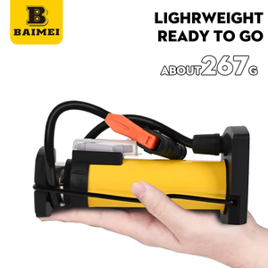 BAIMEI <span class=keywords><strong>Mini</strong></span> <span class=keywords><strong>pompe</strong></span> <span class=keywords><strong>à</strong></span> <span class=keywords><strong>pied</strong></span> de <span class=keywords><strong>vélo</strong></span> Portable avec valve Schrader <span class=keywords><strong>pompe</strong></span> <span class=keywords><strong>à</strong></span> <span class=keywords><strong>pied</strong></span> <span class=keywords><strong>à</strong></span> air manuel pour pneus de <span class=keywords><strong>vélo</strong></span> en plastique alliage d'acier aluminium - Product Image 2