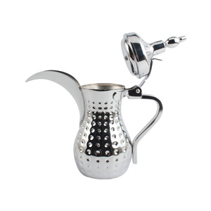 High Quality Mirror Polished <b>Silver</b> Gold Arabic Dallah Kettle Luxury Ramadan Gift Stainless Steel <b>Tea</b> Coffee Pot - Product Image 3