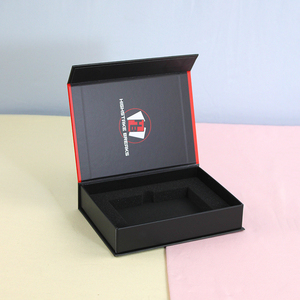 Luxury Small <b>Black</b> Fancy Magnetic Flip Top <b>Gift</b> <b>Box</b> Cosmetics Packaging <b>Box</b> - Product Image 1