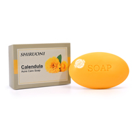 Échantillon gratuit savon fait main réduit en profondeur les taches brunes huile nettoyante contrôle anti acné savon blanchissant éclaircissant au calendula