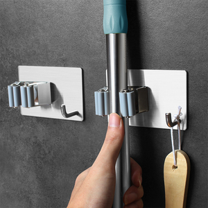 Whosale Easy Storage Magic Sticky <strong>Wall</strong> Mounted Strong <strong>Mop</strong> and Broom Holder - Product Image 5