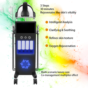 Nouvelle machine de beauté faciale Hydra Jet Peeling à oxygène, oxygénothérapie O2, dôme facial à oxygène 11 en 1 - Product Image 1