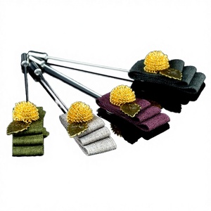 Erkekler/Kadınlar için Kumaş Çiçek Broş İğneleri Yaka Aksesuarları Düğün Nişan - Product Image 4