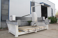 Machine de découpe de pierre industrielle CNC 5 axes à 45 degrés avec moteur PLC personnalisé et roulement pour marbre et granit
