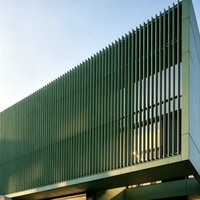 Panneau d'ombrage vertical extérieur haute résistance, anti-corrosion, anti-rouille, revêtement de façade, lamelles en aluminium