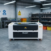 Machine de gravure/découpe laser CO2 1390 80-150W Ruida CNC non-métallique pour bois, acrylique, MDF, cuir, tissu, papier, refroidissement par eau