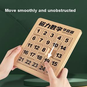 5x5 gioco di Puzzle scorrevole in plastica 24 numeri magnetico Klotski bordo giocattolo per bambini Puzzle digitali rompicapo giocattolo educativo - Product Image 2