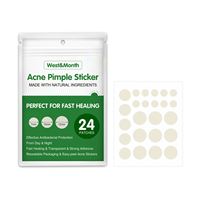 Patchs hydrocolloïdes pour l'acné, autocollants pour les imperfections du visage et de la peau, respirants, imperméables, doux, non irritants, 24/36 pièces
