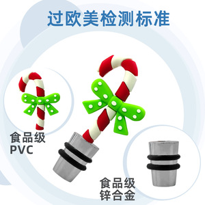 Christmas Wine <b>Stoppers</b> With Santa Snowman Reindeer Design Stainless Steel Bottle Sealers For Holiday Decorative Use - Product Image 4