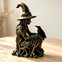 Ornements de sorcière en résine pour Halloween, vente directe d'usine, ornements en résine pour la décoration de fête, cadeaux