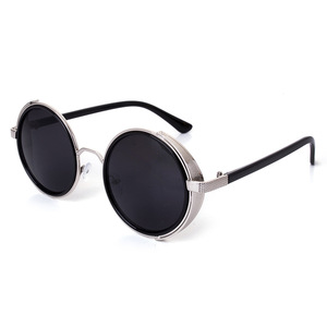 Jamie 3064 Round Sunglasses Metal Frame UV400 Protection Unisex Steampunk Style - Product Image 1