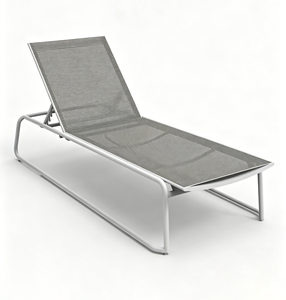 Chaise longue en aluminium à angle réglable personnalisable, adaptée à la plage, aux zones en <span class=keywords><strong>bord</strong></span> <span class=keywords><strong>de</strong></span> <span class=keywords><strong>mer</strong></span>, aux stations balnéaires, aux hôtels et aux zones <span class=keywords><strong>de</strong></span> <span class=keywords><strong>spa</strong></span> - Product Image 1