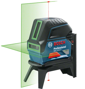 <span class=keywords><strong>Laser</strong></span> combiné <span class=keywords><strong>ligne</strong></span> et point <span class=keywords><strong>Bosch</strong></span> GCL 2-15 G, faisceau vert, qualité bricolage et industrielle, avec support RM 1 - Product Image 1