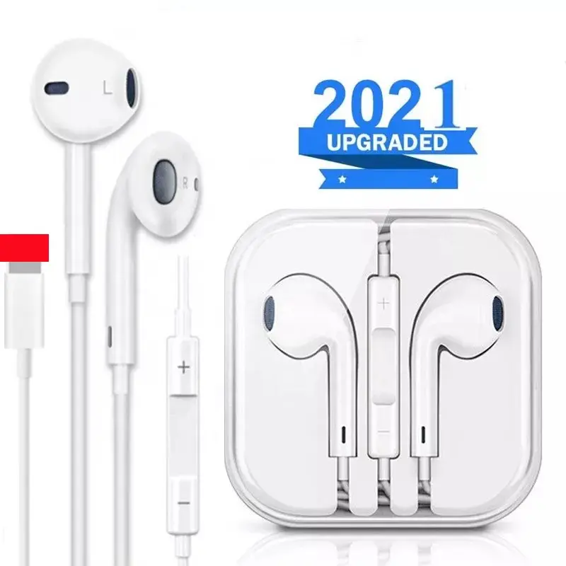 for iPhone 6 7 8 X XS XR 11 12 13 14 Headphone In Ear Wired Pop-up Window IOS Headphone with Microphone for iPhone Earphone