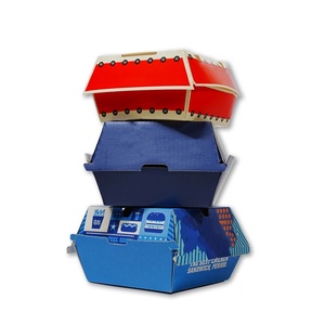 Tùy chỉnh dùng một lần cấp thực phẩm kraft giấy các tông Burger Takeaway nhà hàng bao bì vỏ Ngao Burger hộp - Product Image 2