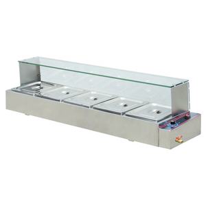 Tenue chauffante électrique w, en acier inoxydable, avec vitrine, Machine pour réchauffer les aliments, équipement de salle de Bain - Product Image 2