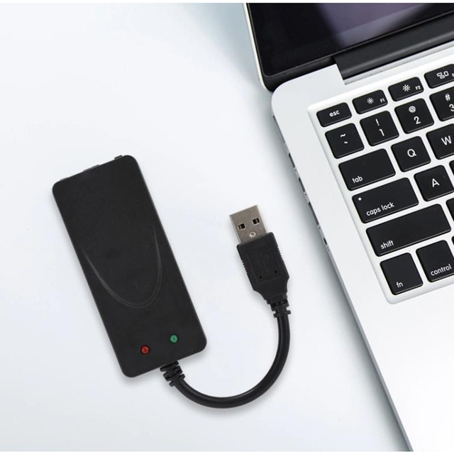 USB 56K External Dial up Voice Fax Data Modem Fit for Win7 Win8 Win10 XP D46B