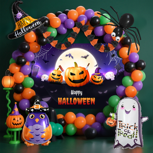 Décoration de la Fête des Morts, Ensemble d'arche de ballons d'Halloween, Décoration de fond de fête, Ensemble à thème Halloween - Product Image 2