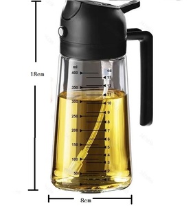 Spruzzatore d'<span class=keywords><strong>Olio</strong></span> in Vetro <span class=keywords><strong>per</strong></span> Cucina (16oz/470ml) con Scala Graduata, Dispenser 2 in 1 <span class=keywords><strong>per</strong></span> <span class=keywords><strong>Friggitrice</strong></span> <span class=keywords><strong>ad</strong></span> <span class=keywords><strong>Aria</strong></span> e Barbecue G25-914 - Product Image 3