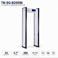 Détecteur de métaux intelligent Taien B200M durable à 33 zones avec écran LCD de 5,7 pouces pour une utilisation en intérieur/extérieur