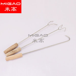 Fourchette à viande épaissie en acier inoxydable Migao avec poignée en bois pour la boucherie et l'utilisation en cuisine - Product Image 2