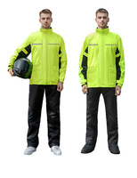 Combinaison de pluie de moto pour homme avec logo personnalisé, haute visibilité, respirante, confortable, de type divisé, réfléchissante, en nylon de sécurité