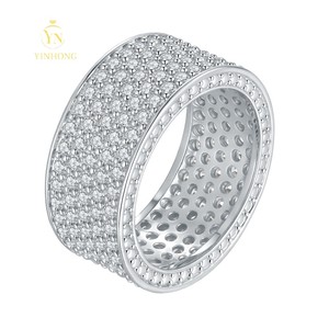 Fabrieksdirecte Hiphop 925 Sterling Zilveren Eeuwigheid Vvs Moissanite Ring Ervoor Kan De Diamanttest Doorstaan - Product Image 1
