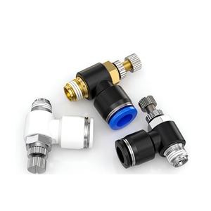 Raccord de tube en plastique SL <span class=keywords><strong>à</strong></span> insertion rapide, connecteur <span class=keywords><strong>pneumatique</strong></span> rapide avec corps en laiton et filetages BSP/BSPT/NPT, adapté <span class=keywords><strong>à</strong></span> l'automatisation. - Product Image 1