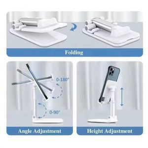 Wholesale Promo Gift Portable Plastic Aluminum Foldable Angle Adjustable <b>Desk</b> Cell Phone Stand Holder With Logo Custom Gifts - Product Image 4