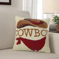 16x16 Zoll Luxus bestickte Cowboy Brief Muster Haken Kissen bezug Lustige Home Decoration Kissen bezug