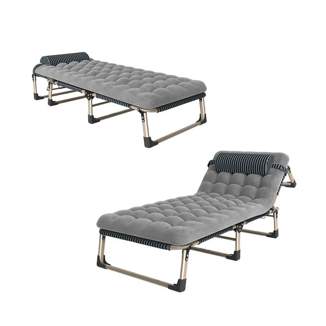 Colchón suave para adultos plegable portátil multifuncional, cama individual de gran tamaño, sillón de playa para hospital al aire libre