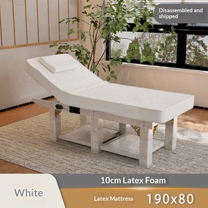 Table de massage pliable moderne en bois massif avec éponge haute densité pour salon de beauté, école, chambre, salon, style <span class=keywords><strong>traditionnel</strong></span> chinois - Product Image 2