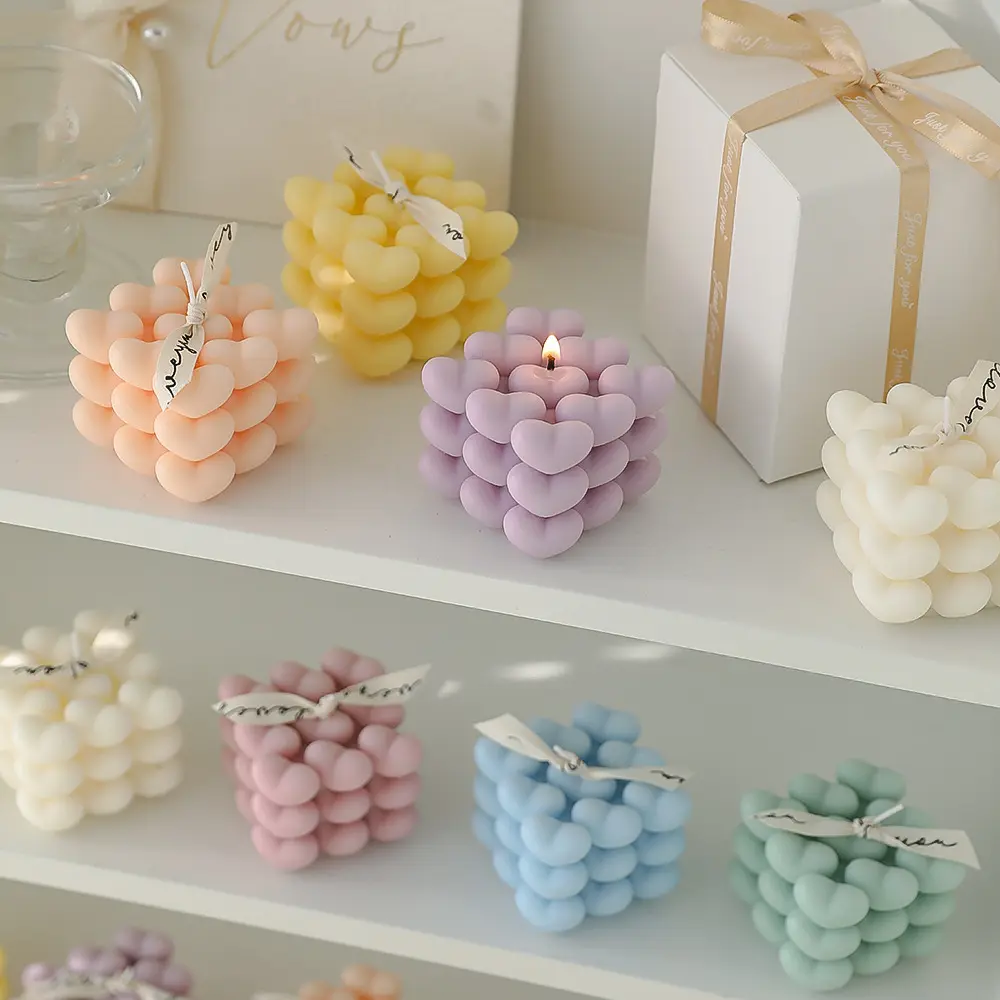AROMA casa vendita calda Ins fragranza decorazione geometrica aromaterapia regalo fai da te profumato capodanno amore candela cubo di Rubik