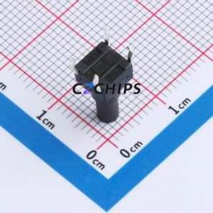 TSW06112-130B331BA Tactile Switch Through hole-4P,6.1x6.1mm Switch Single Pole Single Throw Round Button 1.8N 6.1mm - Product Image 2