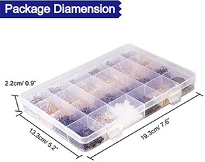 Kit <span class=keywords><strong>d</strong></span>'accessoires <span class=keywords><strong>pour</strong></span> la fabrication de bijoux, avec anneaux de saut ouverts, fermoirs, perles à sertir, épingles à tête, crochets de boucles <span class=keywords><strong>d</strong></span>'oreilles arrière, 200 pièces - Product Image 5