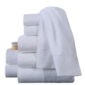 5 स्टार्ट लक्ज़री होटल 100% कॉटन होटल बाथ तौलिया स्पा टेरी होटल फेस हैंड तौलिया के लिए बड़ी सादा सफेद बाथ शीट