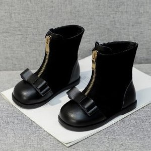 Chaussures Pour Enfants Winters PU Leather Kids Girl Boot Cute <b>Ankle</b> Boots Black Color Boots for Kid Girl Children Winter Boots - Product Image 3