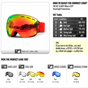Gafas de Esquí RTS con Protección UV400, Lentes Polarizadas Antivaho, Gafas de Seguridad para Esquí, Deportes de Nieve, Logotipo Personalizado - Product Image 2
