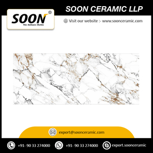 Azulejos de porcelana Arabescato Gold de 800x3000mm para decoración de encimera de cocina de hogar y oficina a precio asequible - Product Image 3