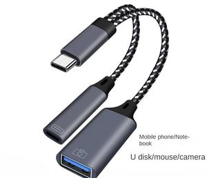 Répartiteur USB-C 2 en 1 avec 10W PD Charging Type C OTG et USB A Female Port Compatible pour <span class=keywords><strong>Samsung</strong></span> LG G8 Pixel4 XL <span class=keywords><strong>Google</strong></span> <span class=keywords><strong>TV</strong></span> - Product Image 2