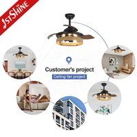 Ventilateur de plafond rétractable 1stshine 36 pouces avec télécommande, éclairage LED intégré, idéal pour la décoration intérieure – Vendeur d'exception, directement de l'usine