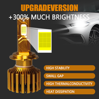 150W-300W 30000Lm trois tubes en cuivre led h1 h3 h4 h7 h11 ampoule de phare led 4575 CSP 6000k hb3 9005 9006 9012 lumière led de voiture