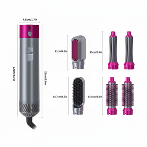 5 en 1 ensemble de sèche-cheveux de style ionique pliable plusieurs pièces jointes pour le lissage polyvalent curling séchage soins des cheveux - Product Image 2