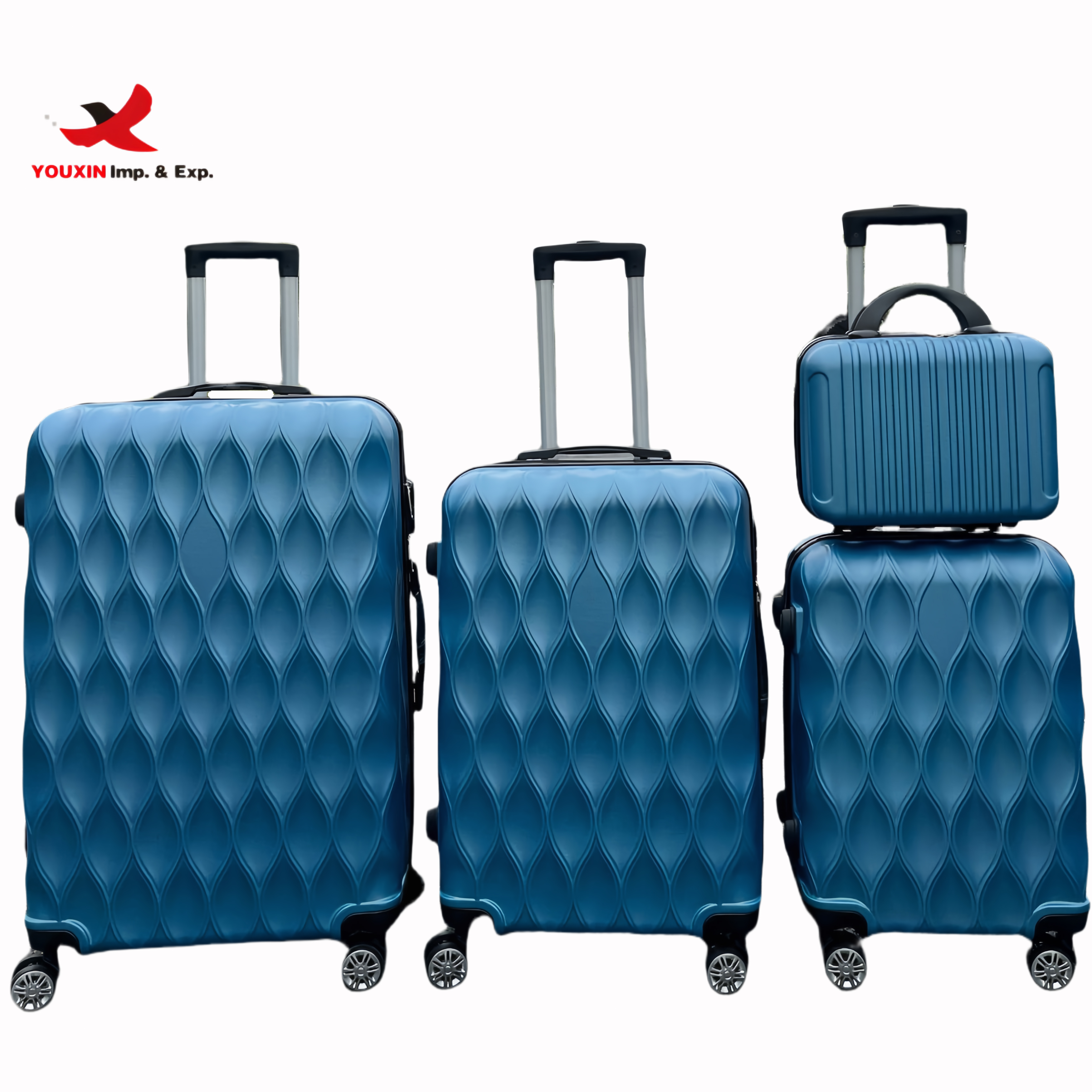 ABS Carry On Luggage 4 Piece Sets Expandable luggage Sets Clearance Suitcases with Spinner Wheels Hard Shell Carry on Set