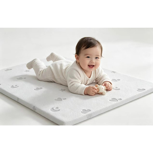 Coussin de jeu respirant et très résistant pour bébé, avec housse amovible à fermeture éclair, imperméable et antidérapant, pour le sommeil du nourrisson et le temps sur le ventre - Product Image 1